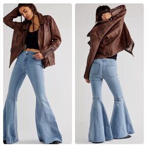 Free People Just Float On Flare Jeans